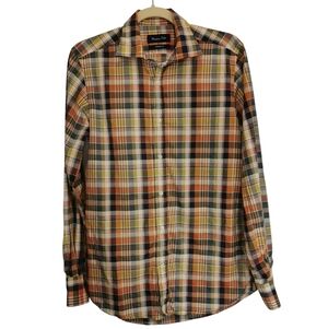 Massimo Dutti Casual Fit Long Sleeve Plaid Button Down Shirt - Sz S